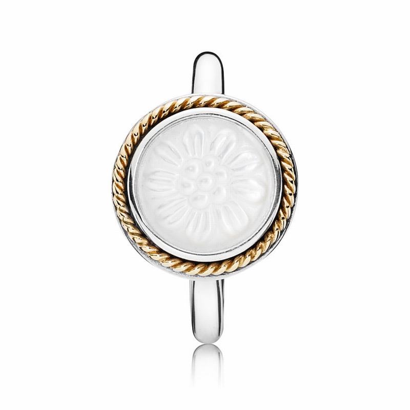 Pandora Daisy Signet Stackable Ring Mother Of Pearl Egypt HS0123847
